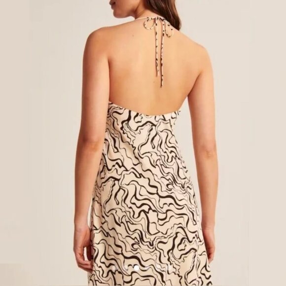 Abercrombie || A & F Swirl Halter Neck Mini Dress - Picture 3 of 7